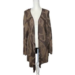 Peruvian Connection Cardigan Pima Cotton Light Knit Sweater Size XL